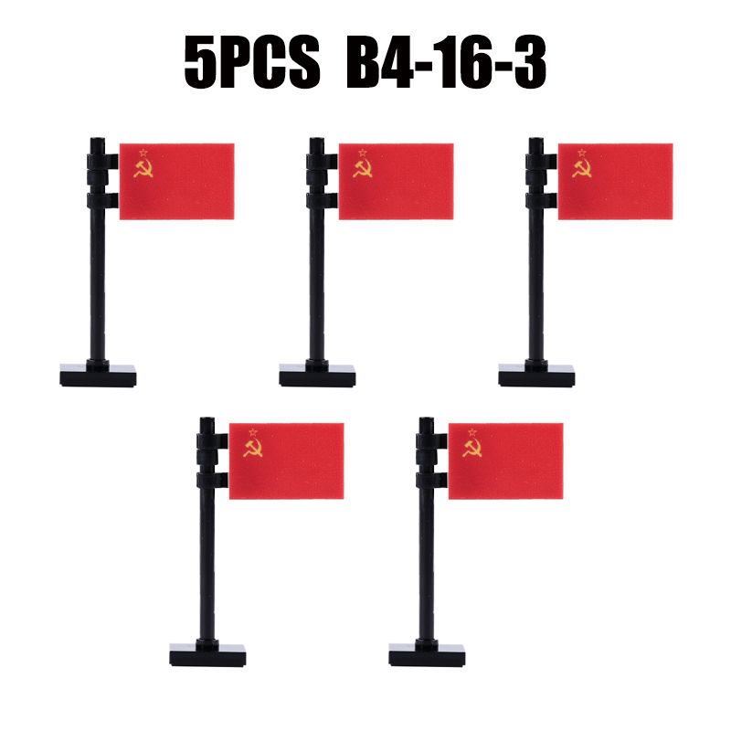 24PCS MOC Medieval National Flag Building Blocks American Kingdom British Gadsden Accessories DIY Bricks Toys Children Gift