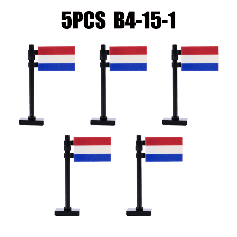 24PCS MOC Medieval National Flag Building Blocks American Kingdom British Gadsden Accessories DIY Bricks Toys Children Gift