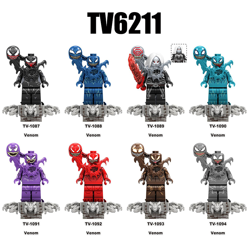TV6211 Marvel DC Super Hero Venom Action Figures Eddie Brock Minifigs Building Blocks Model Collection Toys Children Gifts