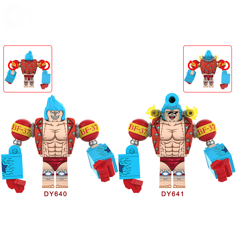DY640 DY641 One Piece Roronoa Zoro Assembling Sword Hero Action Figures Frank Minifigs Building Blocks Children Toys Gifts