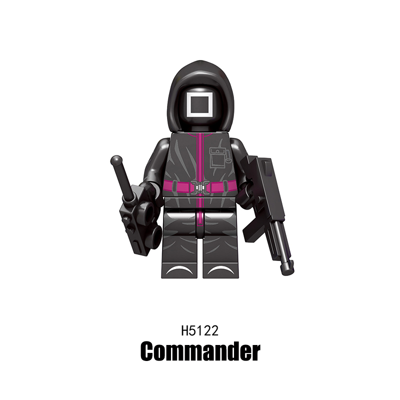 RT8004 Squid Game Action Figures Block Manager Minifigs Movies Action Figures Cheng Qixun Building Blocks Triangle Punisher KidsGifts Boys