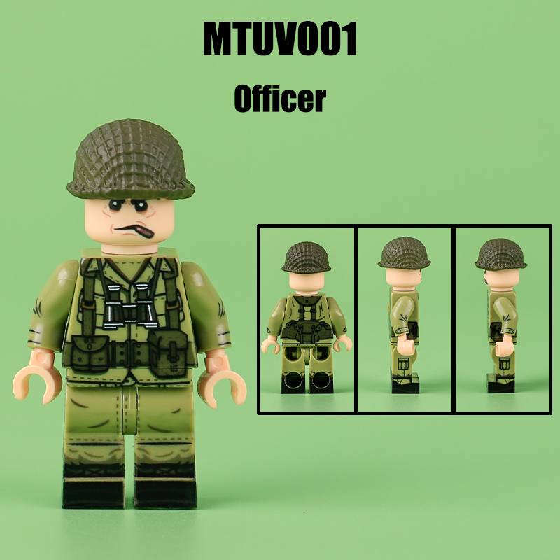WW2 Vietnam War Militia Minifigs Building Blocks 3D UV Printing Second Indochina War Army Weapon Soldier Figures Parts Bricks Toys