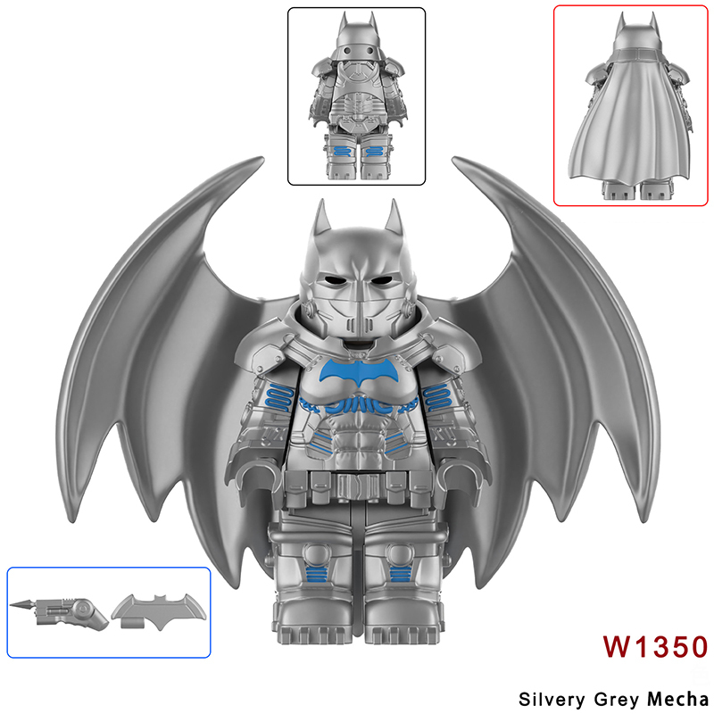 W1348-1350 Marvel DC Series Superheroes Batman Action Figures Building Blocks Hellbat Weapon Accessories Children Toys Boys Gift