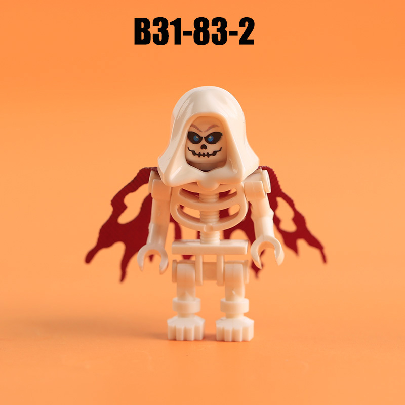 MOC Halloween Slender Man Annabelle Freddie Building Blocks Comic Skeleton Man Minifigs Broll Anime Action Children Gifts Toys