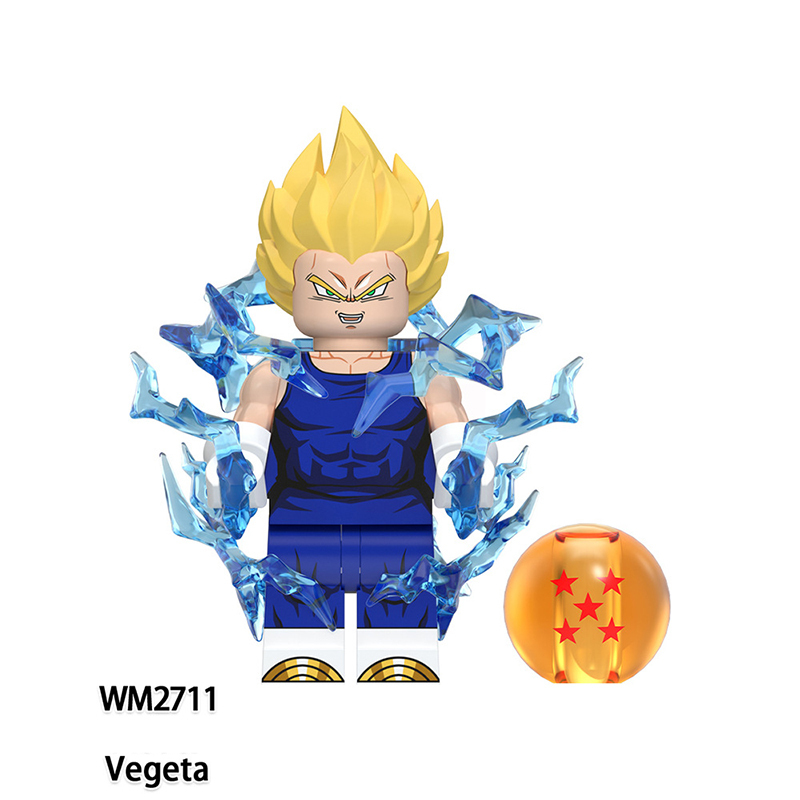 WM6182 Dragon Ball Songonku  Gohan Cell  Building Blocks Comic Torankusu Vegeta Turles Japanese Anime Action Gifts Toys Kids