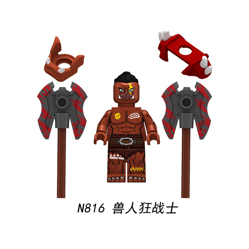 Hobbit Series Minifig Accessories Weapon Helmet Orc Solider Brick