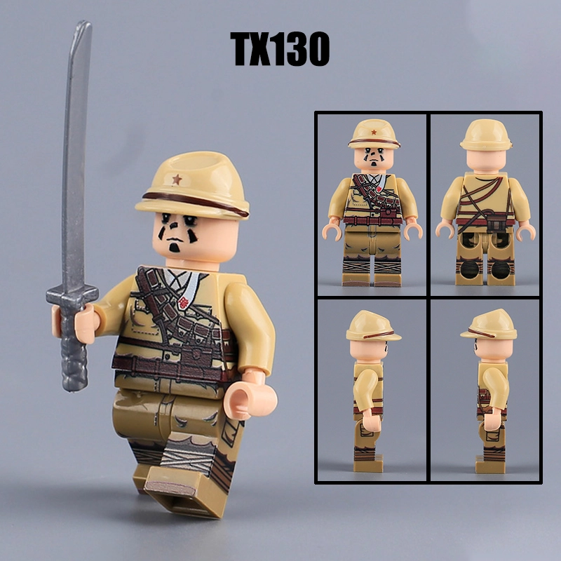 Military Sino-Japanese War Gas Mask Army Minifigs Bricks Kits Compatible