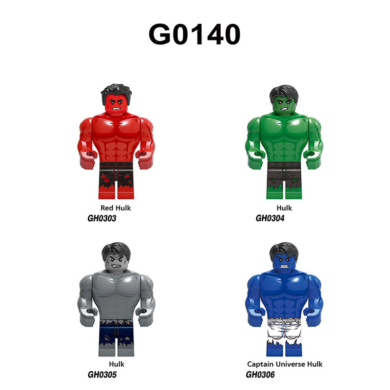 G0140 America Disney Marvel superhero series Big Hulk Minifigurs Building Blocks Avengers Thanos Action Iron Models Toys Gift