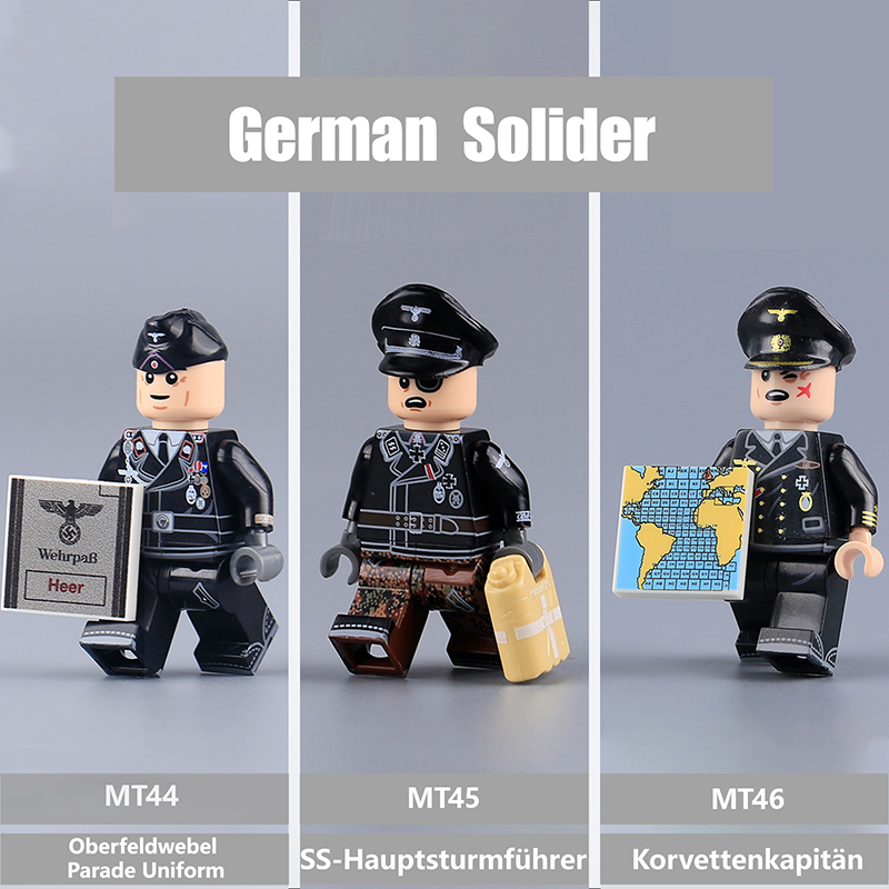 WW2 Germany Military Soldier Minifigs SS-Hauptsturmführer