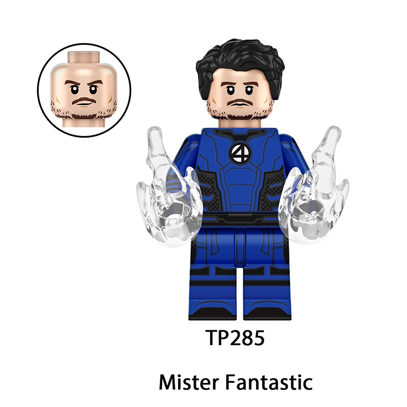 TP1036 Marvel DC Fantastic Four Mister Fantastic Minifigs Action Figure Human Torch Building Blocks Annihilus Children Gifts Toys
