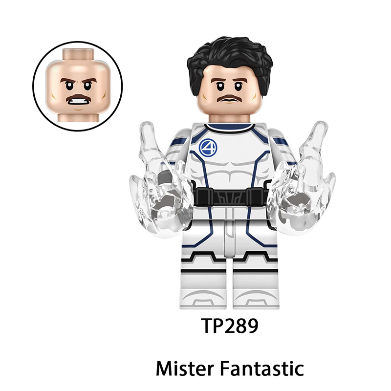TP1036 Marvel DC Fantastic Four Mister Fantastic Minifigs Action Figure Human Torch Building Blocks Annihilus Children Gifts Toys