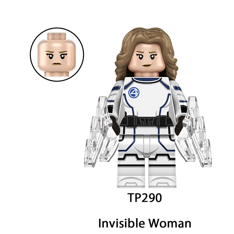 TP1036 Marvel DC Fantastic Four Mister Fantastic Minifigs Action Figure Human Torch Building Blocks Annihilus Children Gifts Toys