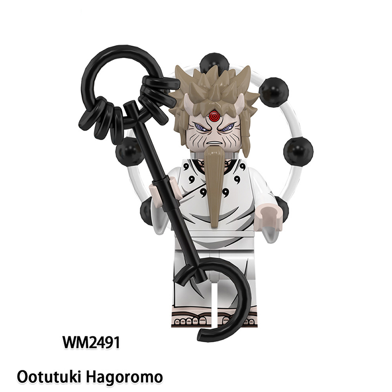 WM6155 Naruto Uchiha Madara Japanese Anime Action Figure Indora Hatake Kakashi Bricks Minifigs Children Gifts Boys Toys