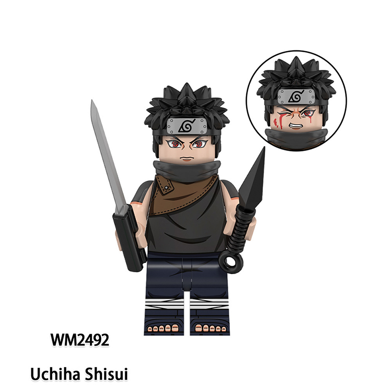 WM6155 Naruto Uchiha Madara Japanese Anime Action Figure Indora Hatake Kakashi Bricks Minifigs Children Gifts Boys Toys