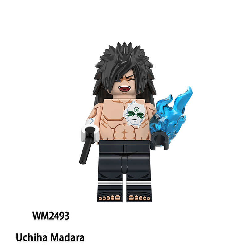 WM6155 Naruto Uchiha Madara Japanese Anime Action Figure Indora Hatake Kakashi Bricks Minifigs Children Gifts Boys Toys