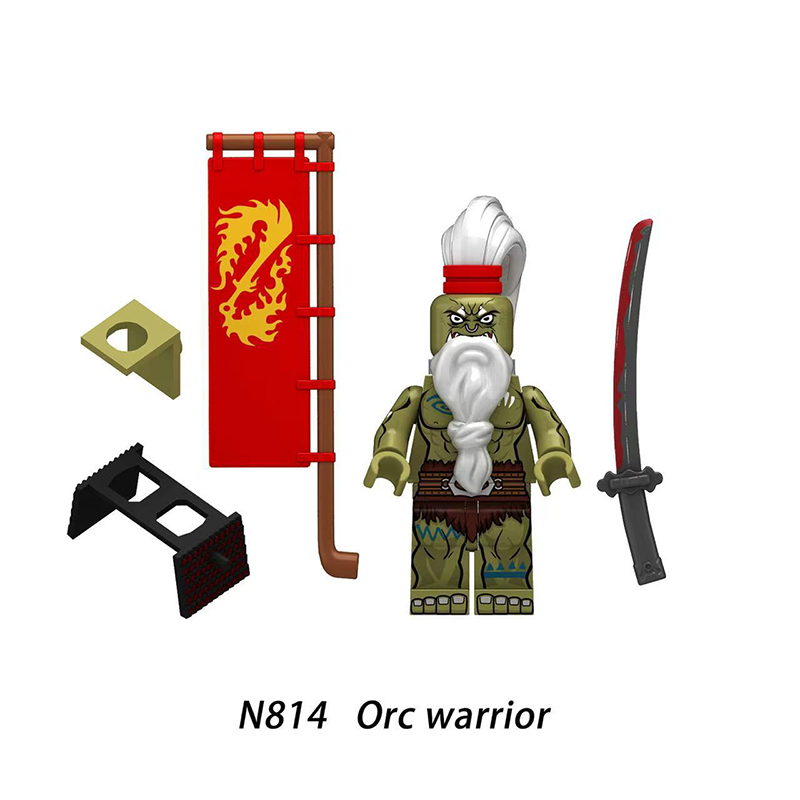 Hobbit Series Minifig Accessories Weapon Helmet Orc Solider Brick