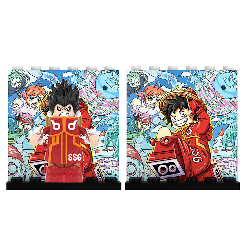 DY643-676 Animation One Piece Luffy Donquixote Doflamingo Minifigs Assembling Action Figures Yamato Perona Building Blocks Children Toys