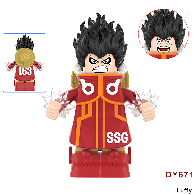 DY643-676 Animation One Piece Luffy Donquixote Doflamingo Minifigs Assembling Action Figures Yamato Perona Building Blocks Children Toys