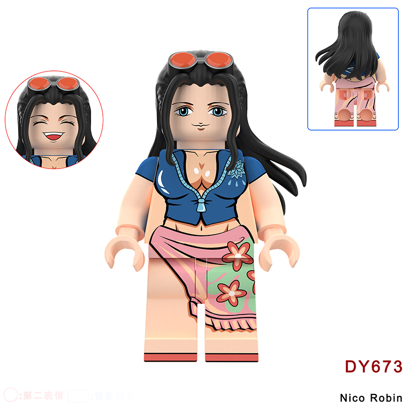 DY643-676 Animation One Piece Luffy Donquixote Doflamingo Minifigs Assembling Action Figures Yamato Perona Building Blocks Children Toys