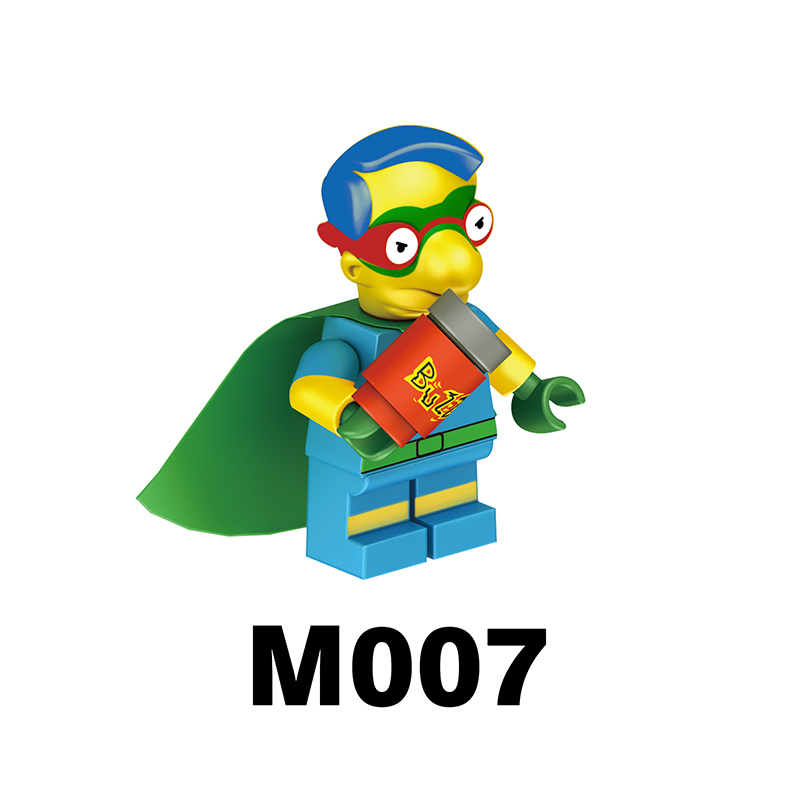 M1001 M1002 American Cartoon The Simpsons Minifigs Buildiing Blocks Marge Homer Action Figure Toys Gift Children