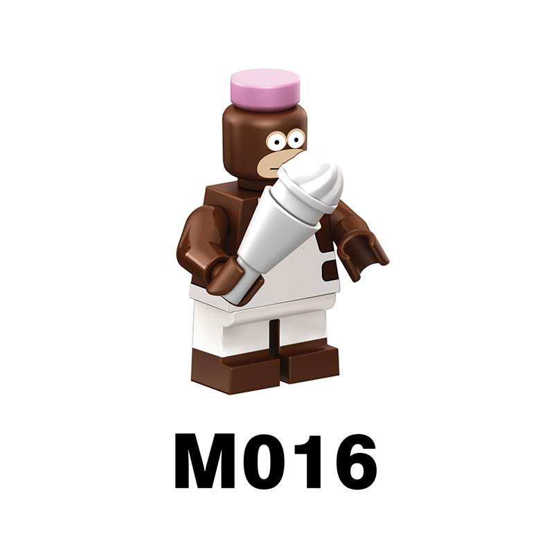 M1001 M1002 American Cartoon The Simpsons Minifigs Buildiing Blocks Marge Homer Action Figure Toys Gift Children