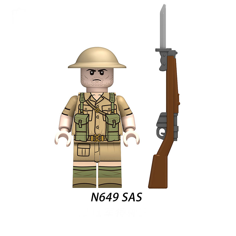 WW2 British Infantry Sas Gunner Minifigs Bricks Compatible