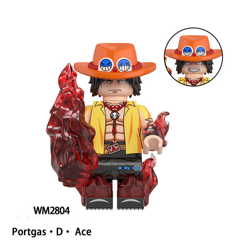 WM6194 One Piece Japanese Anime Monkey D.Luffy Sakazuki Action Figures Rornoa Zoro Building Blocks Mihawk Minifigs Cartoon Children Gift