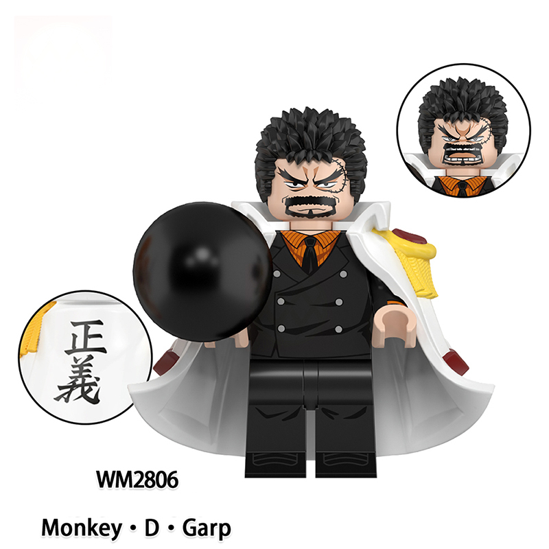 WM6194 One Piece Japanese Anime Monkey D.Luffy Sakazuki Action Figures Rornoa Zoro Building Blocks Mihawk Minifigs Cartoon Children Gift