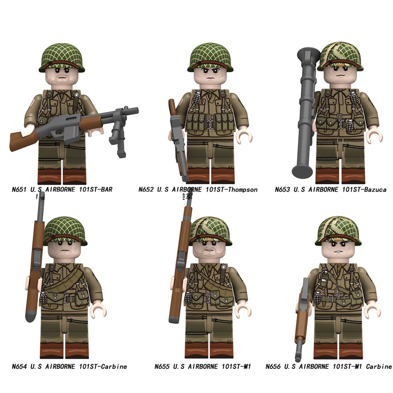 Military Series U.S. Airbone 101st-Bar Minifigs Bricks Kits Compatible