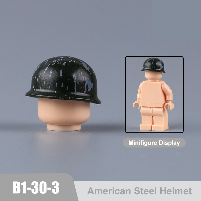 WW2 Military Soviet British Soldier Helmet Building Blocks Medical Helmet Army Soliders Compatible Hats Bricks Children Gifts Toys