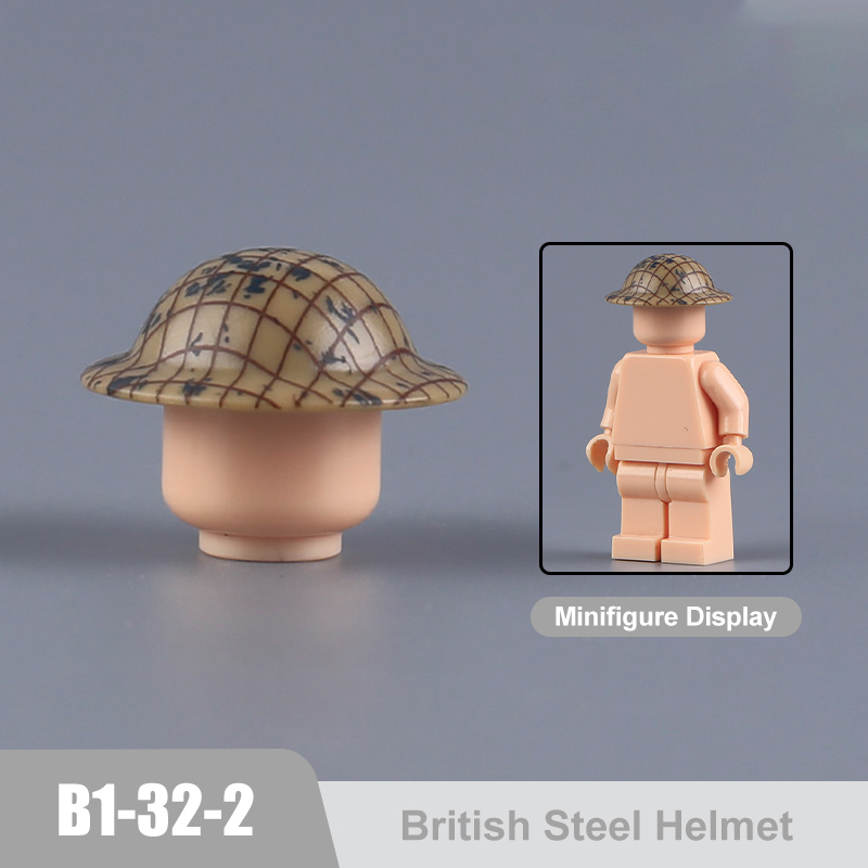 WW2 Military Soviet British Soldier Helmet Building Blocks Medical Helmet Army Soliders Compatible Hats Bricks Children Gifts Toys