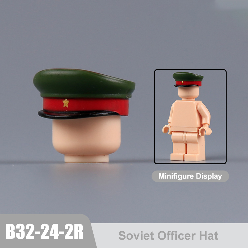 WW2 Military Soviet British Soldier Helmet Building Blocks Medical Helmet Army Soliders Compatible Hats Bricks Children Gifts Toys