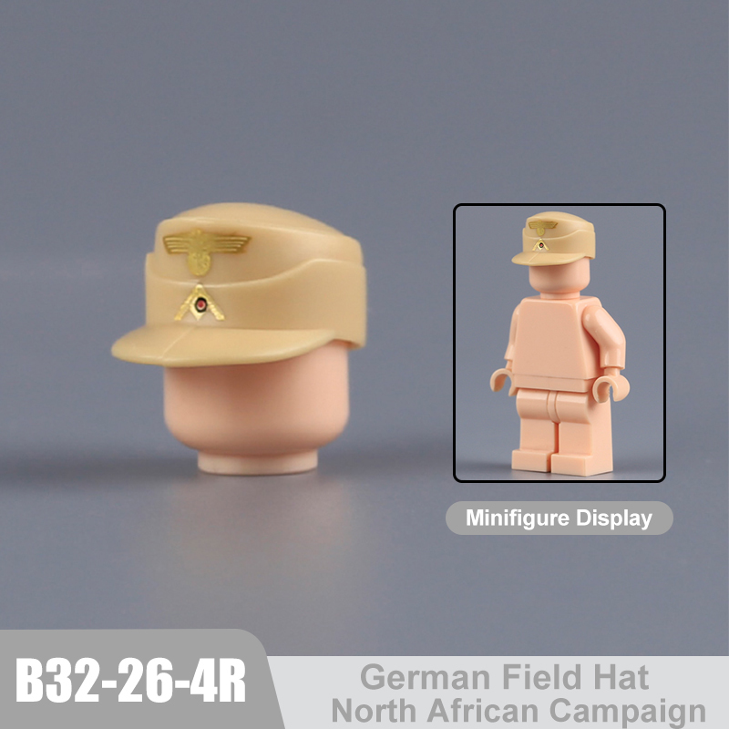 WW2 Military German Helmet Building Blocks Army Officer Soldier Figures Hat Head Coat War Accessories Weapon Gun Bricks Gift Boy