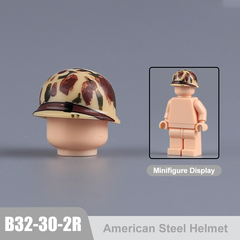 WW2 Military Soviet British Soldier Helmet Building Blocks Medical Helmet Army Soliders Compatible Hats Bricks Children Gifts Toys