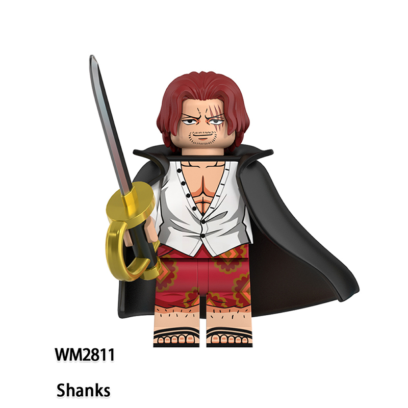 WM6193 One Piece Japanese Anime Roronoa Zoro Action Figures Monkey D.Luffy Building Blocks Nami Minifigs Cartoon Children Gift