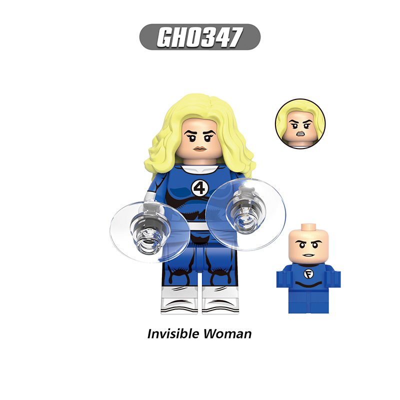 MB0001-0005 Marvel DC Fantastic Four Mister Fantastic Minifigs Action Figure Human Torch Building Blocks Annihilus Children Gifts Toys