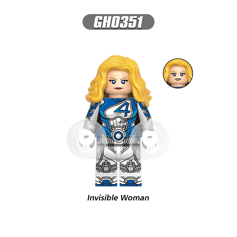 MB0001-0005 Marvel DC Fantastic Four Mister Fantastic Minifigs Action Figure Human Torch Building Blocks Annihilus Children Gifts Toys