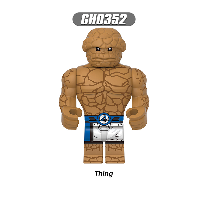 MB0001-0005 Marvel DC Fantastic Four Mister Fantastic Minifigs Action Figure Human Torch Building Blocks Annihilus Children Gifts Toys