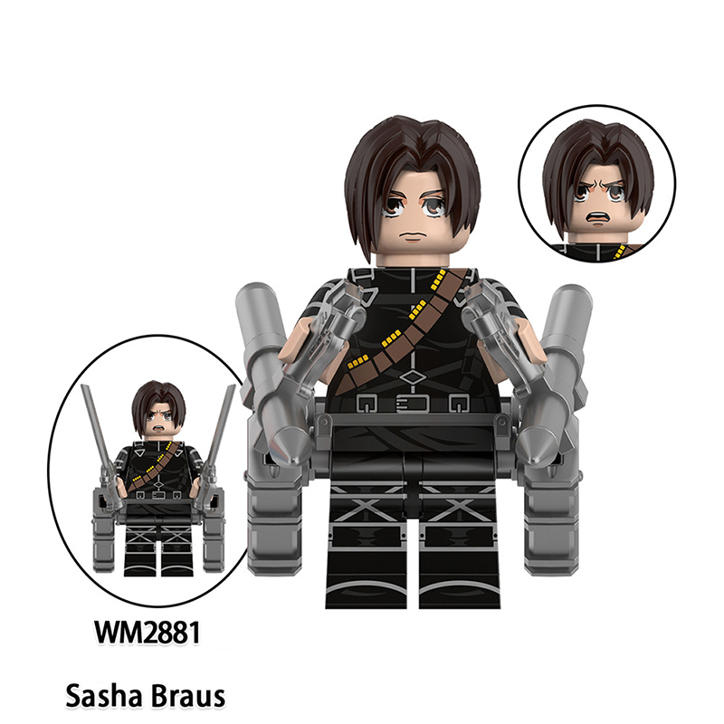 WM6197 Japanese Cartoon Anime Monster No.8 Mina Ashiro Leno Ichikawa Building Blocks Haruichi Izumo Anime Action Gifts Toys Kids