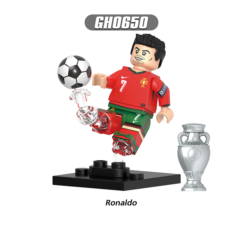 G0182 Football Star Virgil Mbappe Rodrigo Anime Minifigs Building Blocks Lewandowski Kane Kroos Modric Boys Toys Gifts Children