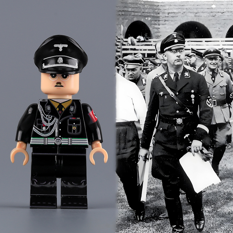 MTUV027 WW2 German Office Minifigs Building Blocks UV Printing High-Ranking Officer Army Heinrich Himmler Soldier Bricks Toys