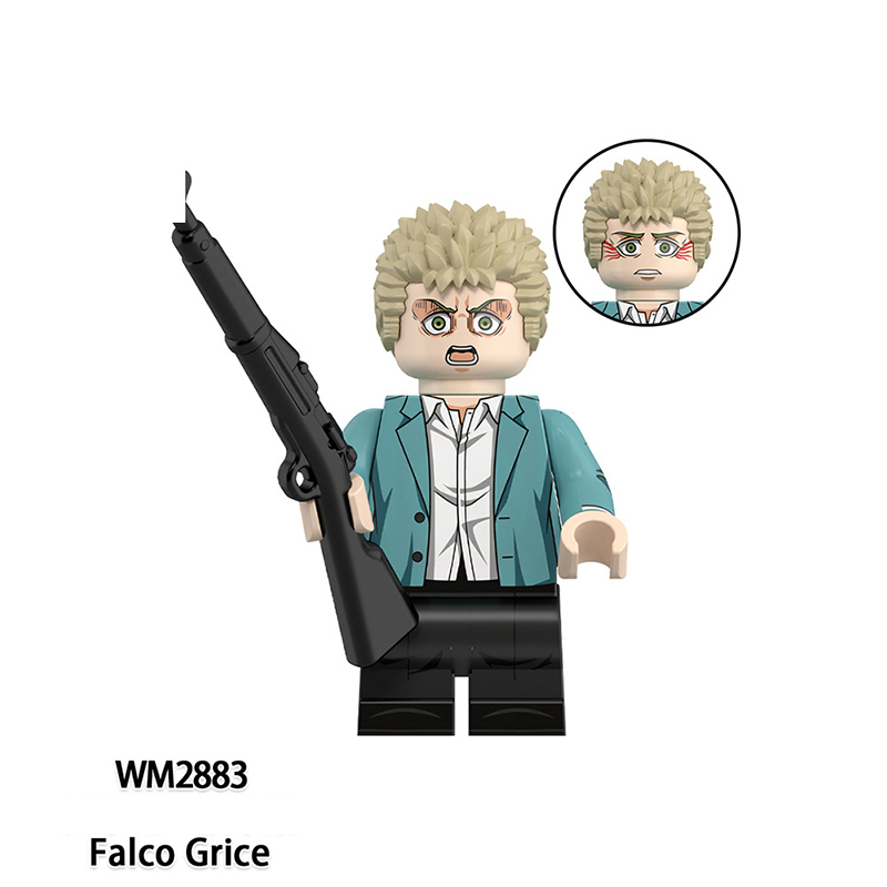 WM6204 Japanese Cartoon Anime Armin Pieck Finger Ymir  Building Blocks Mikasa Falco Grice Anime Action Gifts Toys Kids