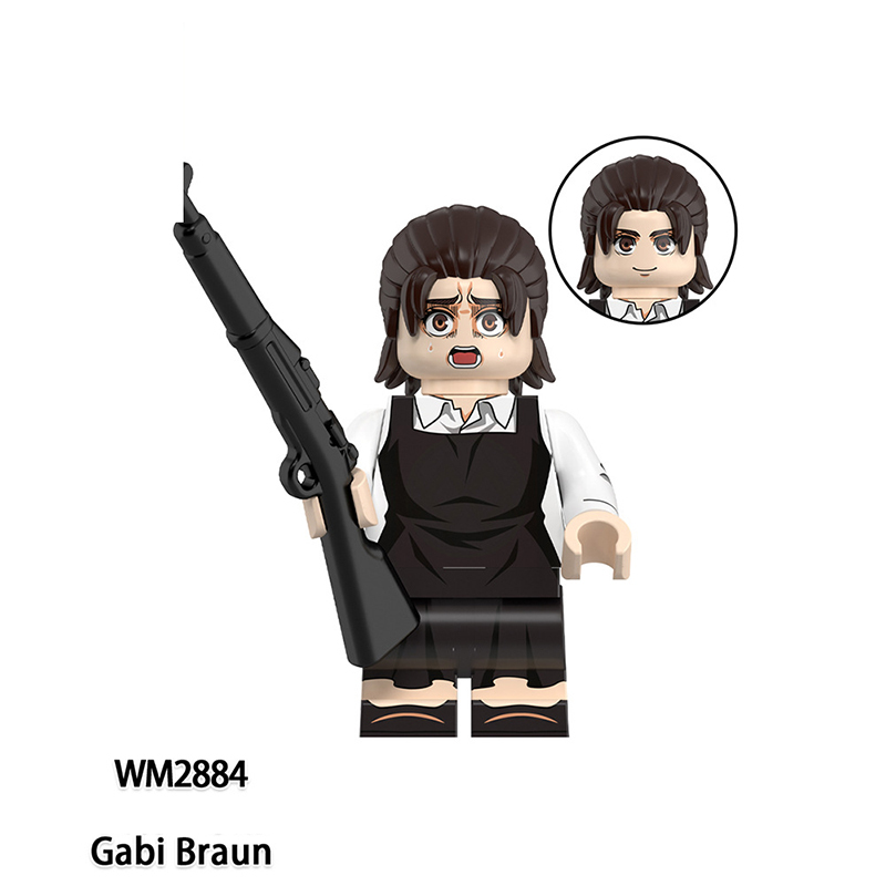 WM6204 Japanese Cartoon Anime Armin Pieck Finger Ymir  Building Blocks Mikasa Falco Grice Anime Action Gifts Toys Kids
