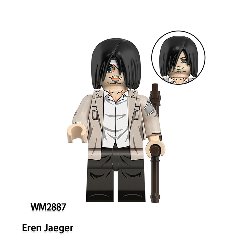 WM6204 Japanese Cartoon Anime Armin Pieck Finger Ymir  Building Blocks Mikasa Falco Grice Anime Action Gifts Toys Kids