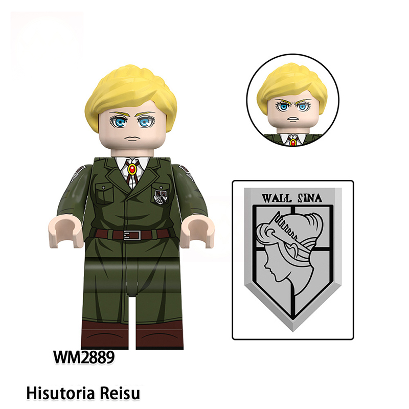 WM6204 Japanese Cartoon Anime Armin Pieck Finger Ymir  Building Blocks Mikasa Falco Grice Anime Action Gifts Toys Kids