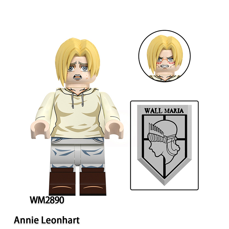WM6204 Japanese Cartoon Anime Armin Pieck Finger Ymir  Building Blocks Mikasa Falco Grice Anime Action Gifts Toys Kids