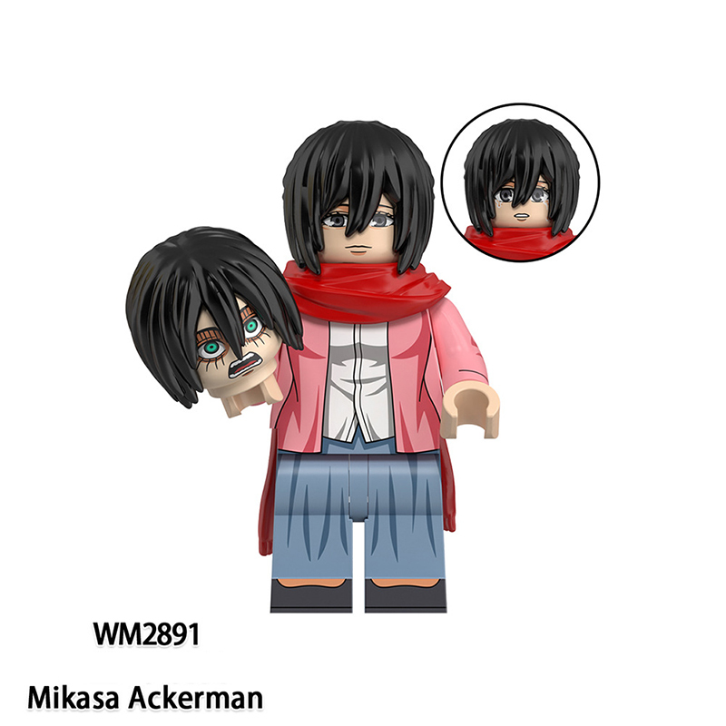 WM6204 Japanese Cartoon Anime Armin Pieck Finger Ymir  Building Blocks Mikasa Falco Grice Anime Action Gifts Toys Kids