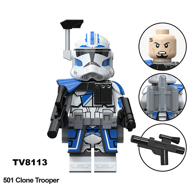 TV6108 Star Wars Series Minifigs Building Blocks Commander Fox Bomb Squad Clone Trooper Shadow Model Ameican Action Toys Gifts