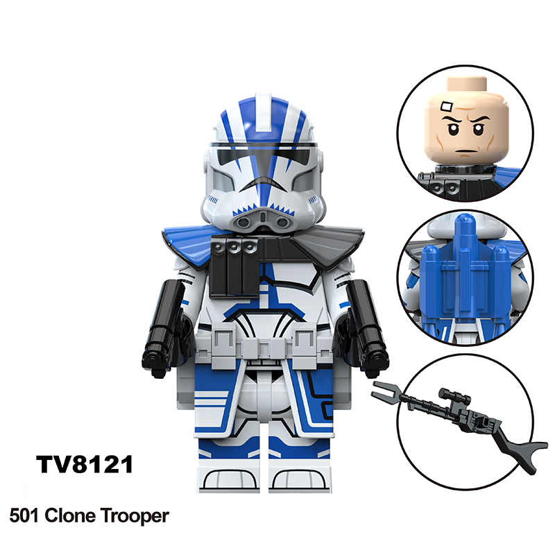 TV6108 Star Wars Series Minifigs Building Blocks Commander Fox Bomb Squad Clone Trooper Shadow Model Ameican Action Toys Gifts