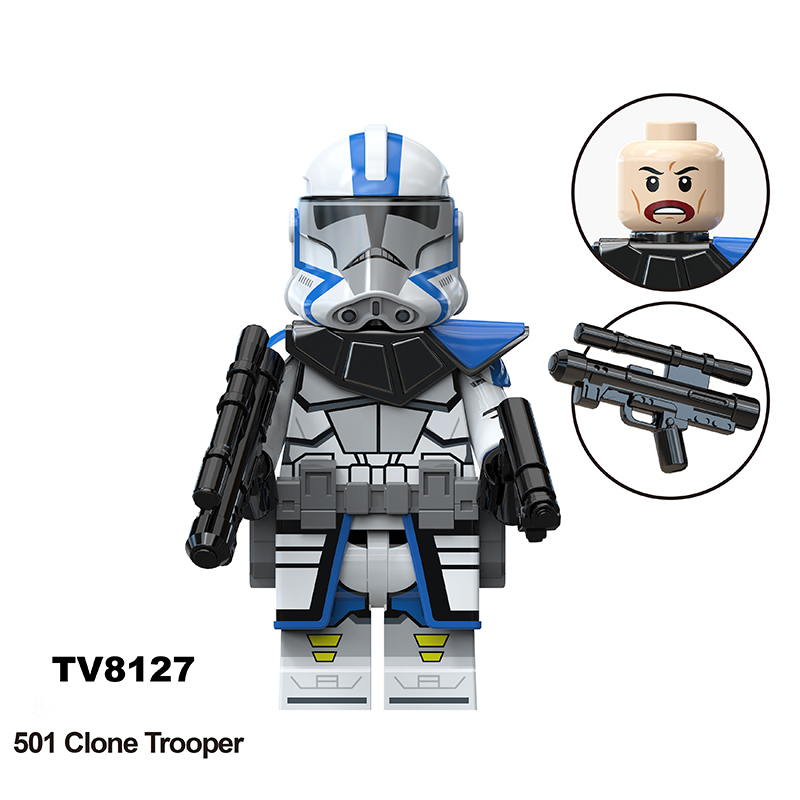TV6114 Star Wars Series Minifigs Building Blocks 501 Clone Trooper  Anakin Skywalker Model Ameican Action Toys Gifts